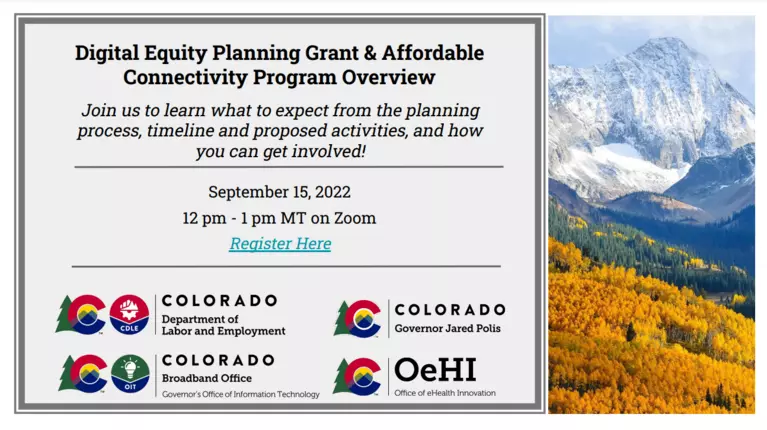 Digital Equity Planning Grant & Affordable Connectivity Program
