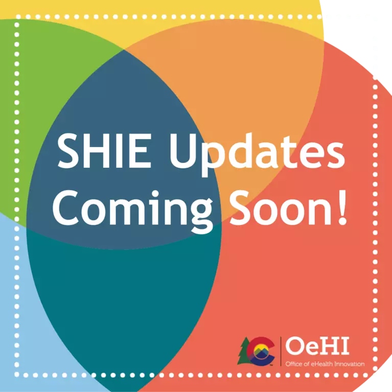 SHIE Updates Coming Soon! White text on top of overlapping circles of various colors